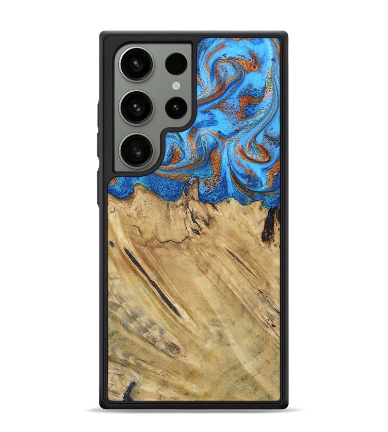 Galaxy S24 Ultra Wood Phone Case - Roland (Teal & Gold, 790062)