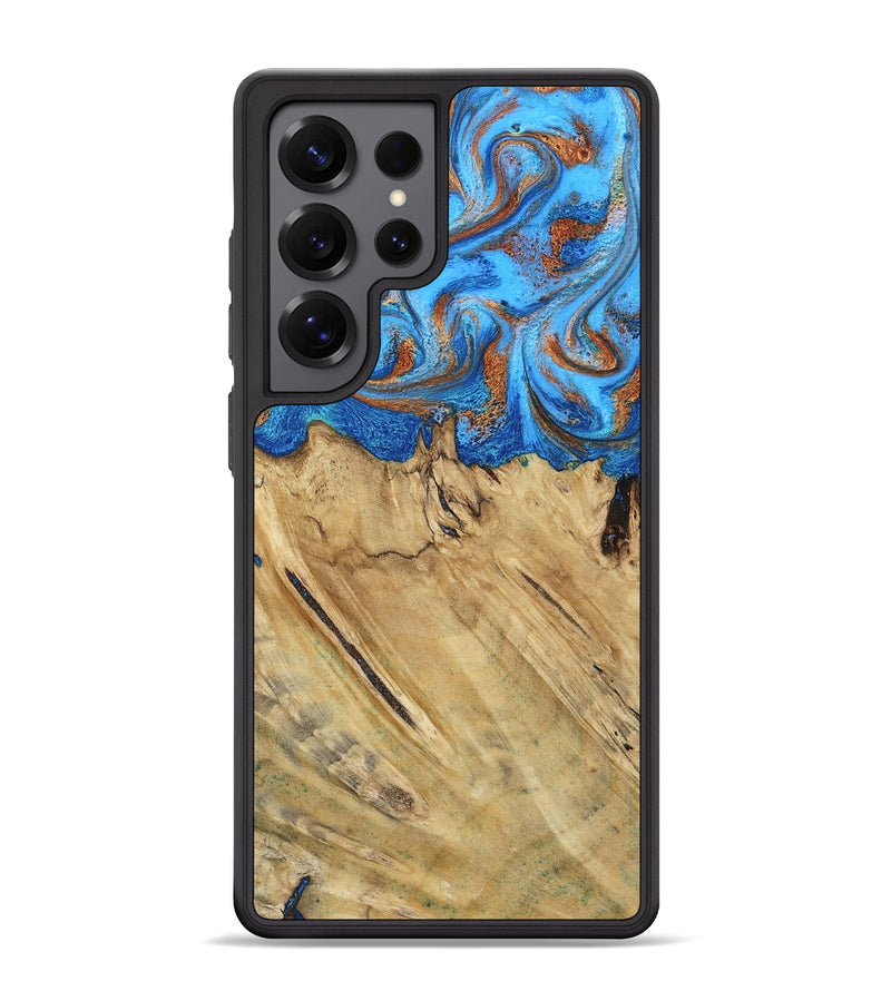 Galaxy S25 Ultra Wood Phone Case - Roland (Teal & Gold, 790062)
