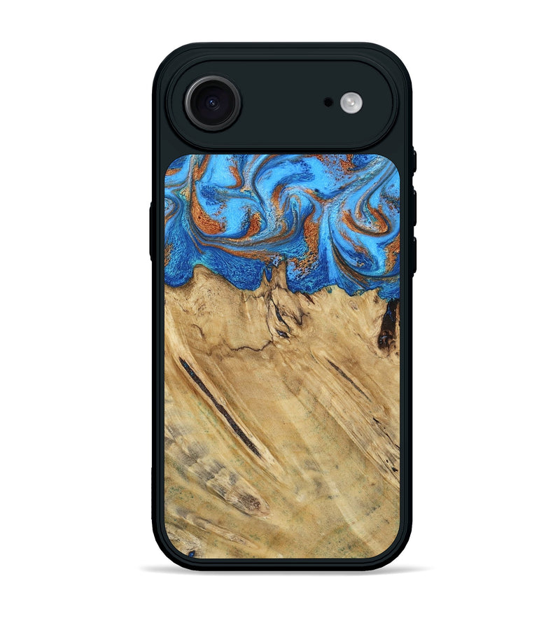 iPhone 17 Air Wood Phone Case - Roland (Teal & Gold, 790062)