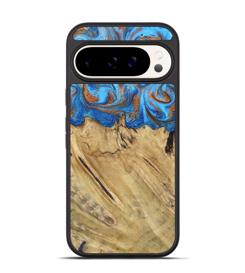 Pixel 9 Pro Wood Phone Case - Roland (Teal & Gold, 790062)