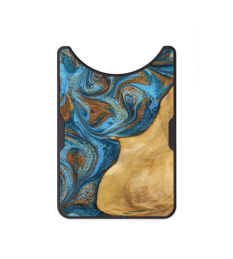 Alloy Wood Wallet - Braelyn (Teal & Gold, 790064)