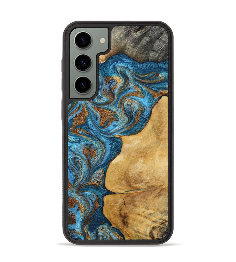 Galaxy S23 Plus Wood Phone Case - Braelyn (Teal & Gold, 790064)