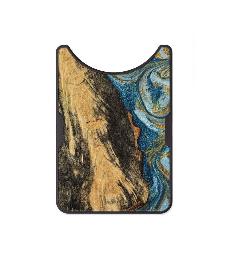 Alloy Wood Wallet - Lonzo (Teal & Gold, 790067)