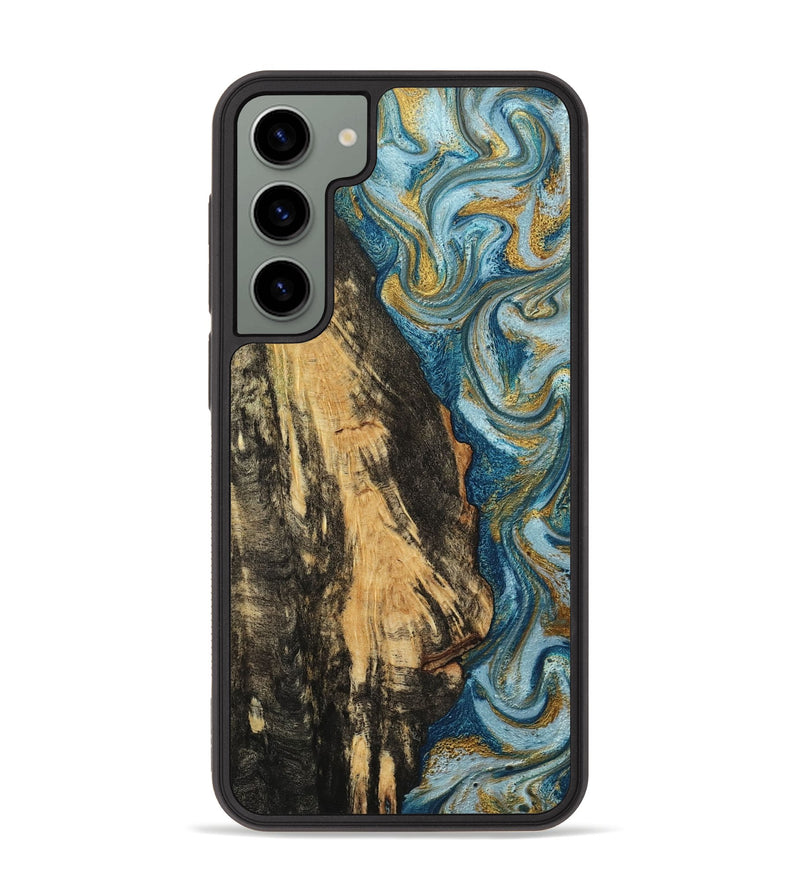 Galaxy S23 Plus Wood Phone Case - Lonzo (Teal & Gold, 790067)