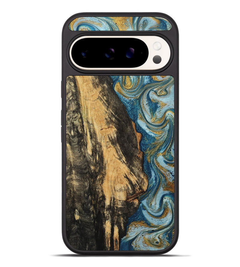 Pixel 9 Pro XL Wood Phone Case - Lonzo (Teal & Gold, 790067)