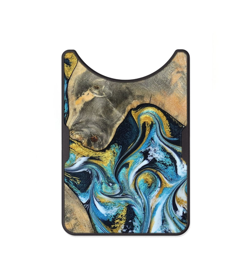 Alloy Wood Wallet - Shyanne (Teal & Gold, 790096)