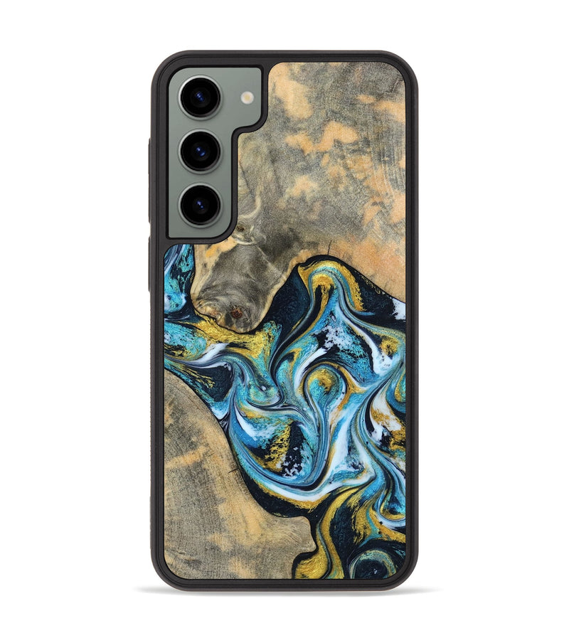 Galaxy S23 Plus Wood Phone Case - Shyanne (Teal & Gold, 790096)