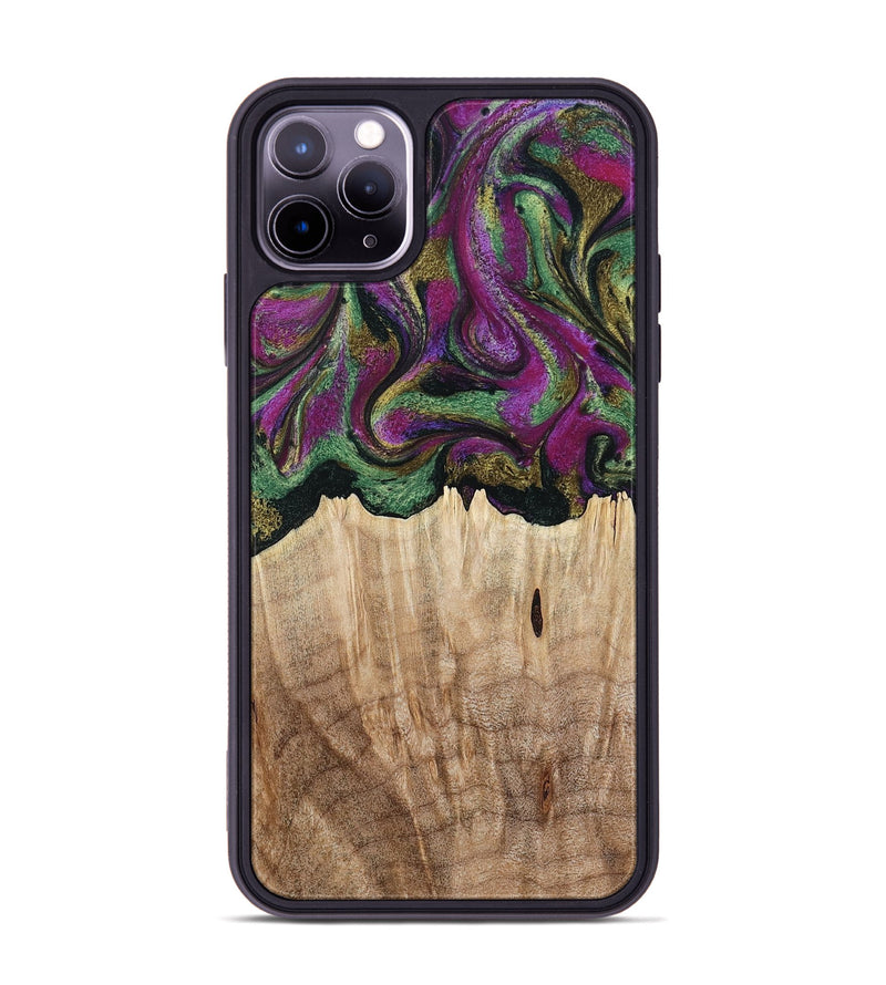 iPhone 11 Pro Max Wood Phone Case - Janette (Green, 790118)