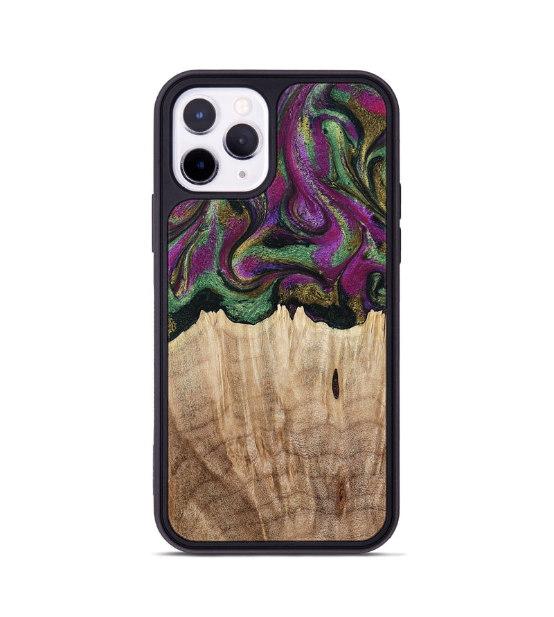 iPhone 11 Pro Wood Phone Case - Janette (Green, 790118)