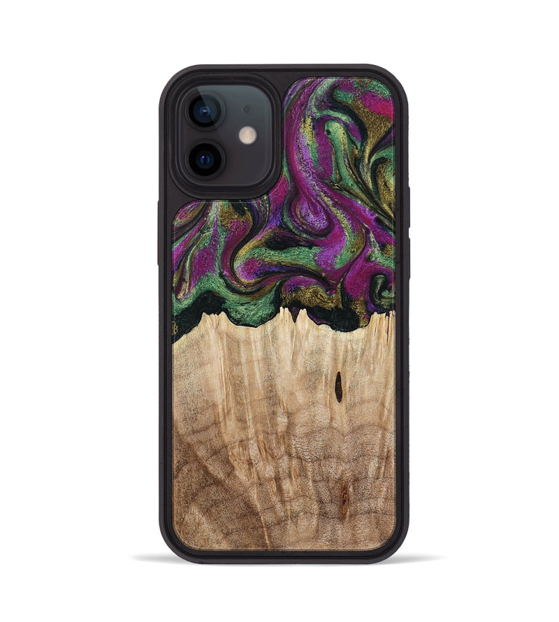 iPhone 12 Wood Phone Case - Janette (Green, 790118)