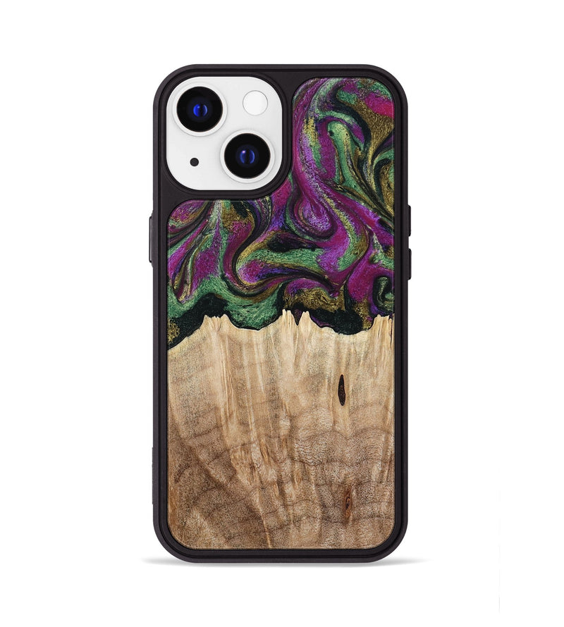 iPhone 13 Wood Phone Case - Janette (Green, 790118)