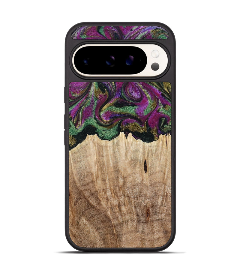 Pixel 9 Wood Phone Case - Janette (Green, 790118)