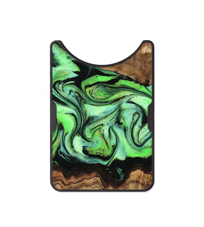 Alloy Wood Wallet - Shelia (Green, 790129)