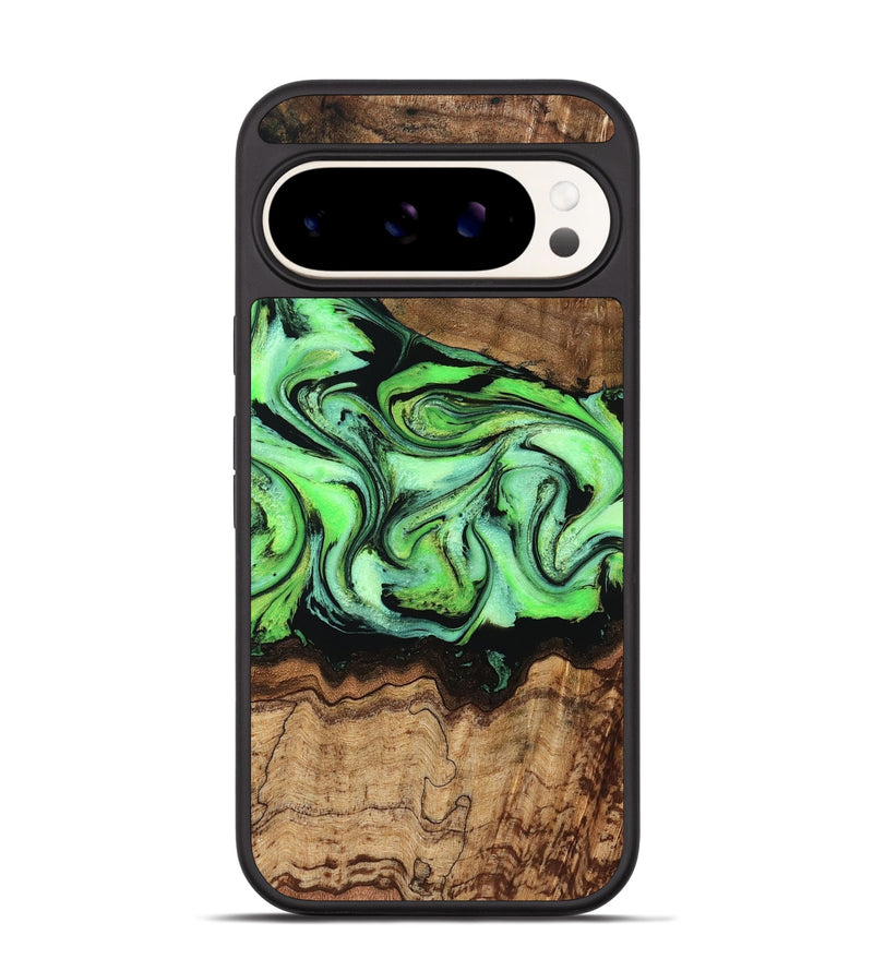 Pixel 9 Pro Wood Phone Case - Shelia (Green, 790129)