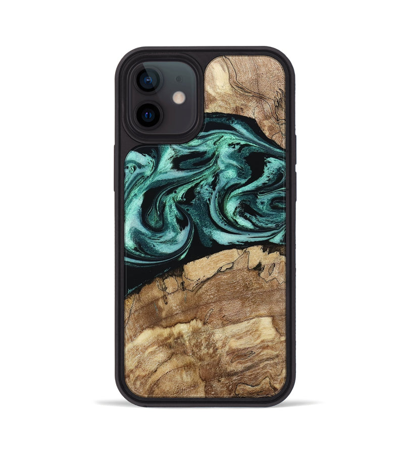 iPhone 12 Wood Phone Case - Jadon (Green, 790136)