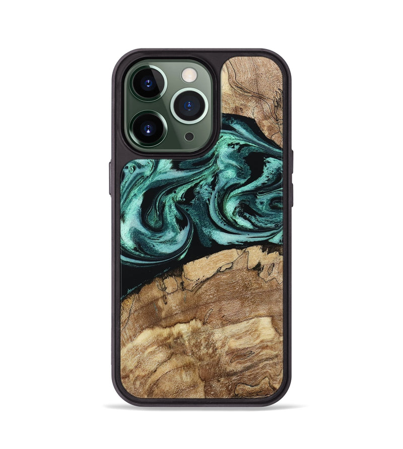 iPhone 13 Pro Wood Phone Case - Jadon (Green, 790136)