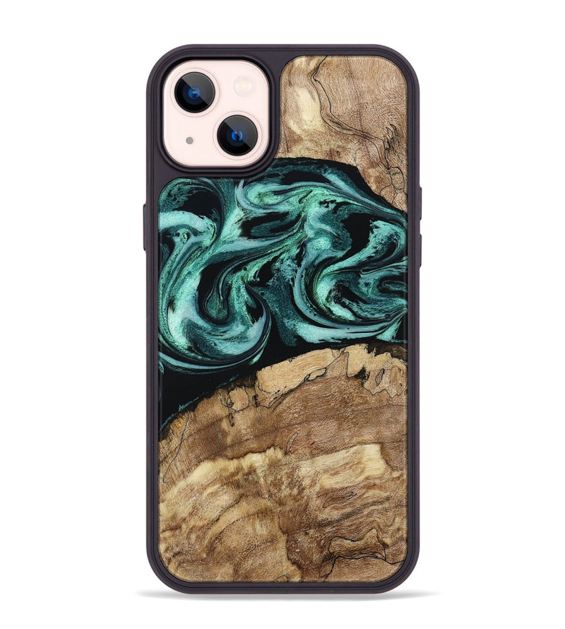 iPhone 14 Plus Wood Phone Case - Jadon (Green, 790136)