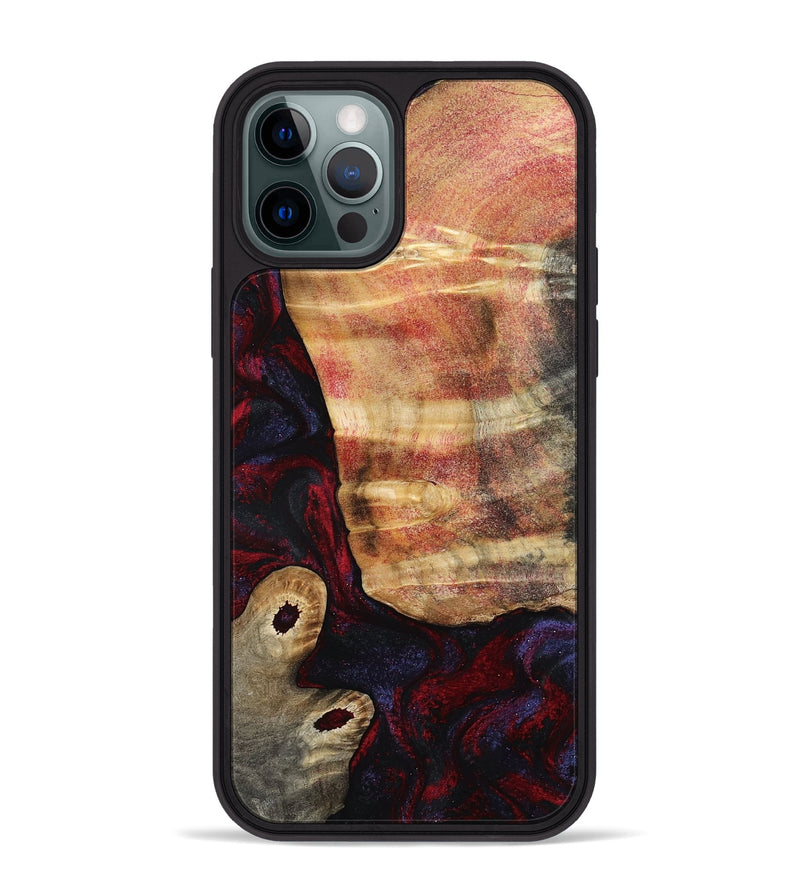iPhone 12 Pro Max Wood Phone Case - Tricia (Red, 790147)