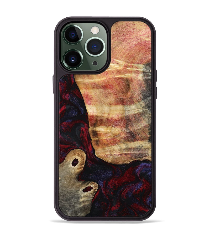 iPhone 13 Pro Max Wood Phone Case - Tricia (Red, 790147)
