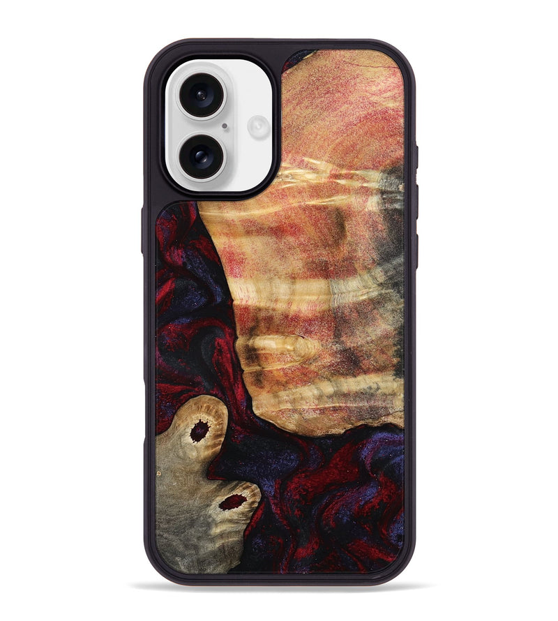 iPhone 16 Plus Wood Phone Case - Tricia (Red, 790147)