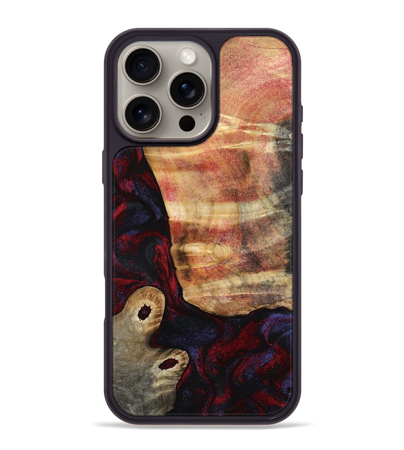 iPhone 16 Pro Max Wood Phone Case - Tricia (Red, 790147)