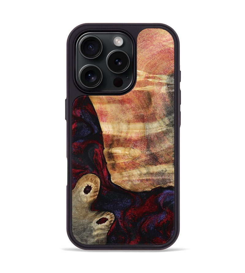 iPhone 16 Pro Wood Phone Case - Tricia (Red, 790147)