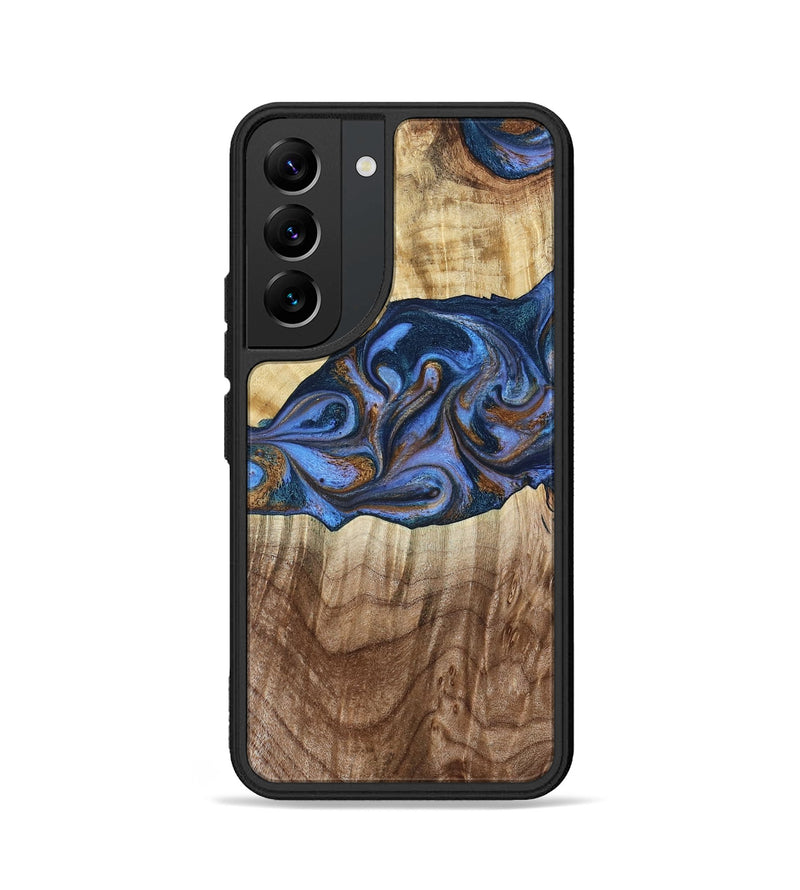 Galaxy S22 Wood Phone Case - Kerrie (Teal & Gold, 790219)