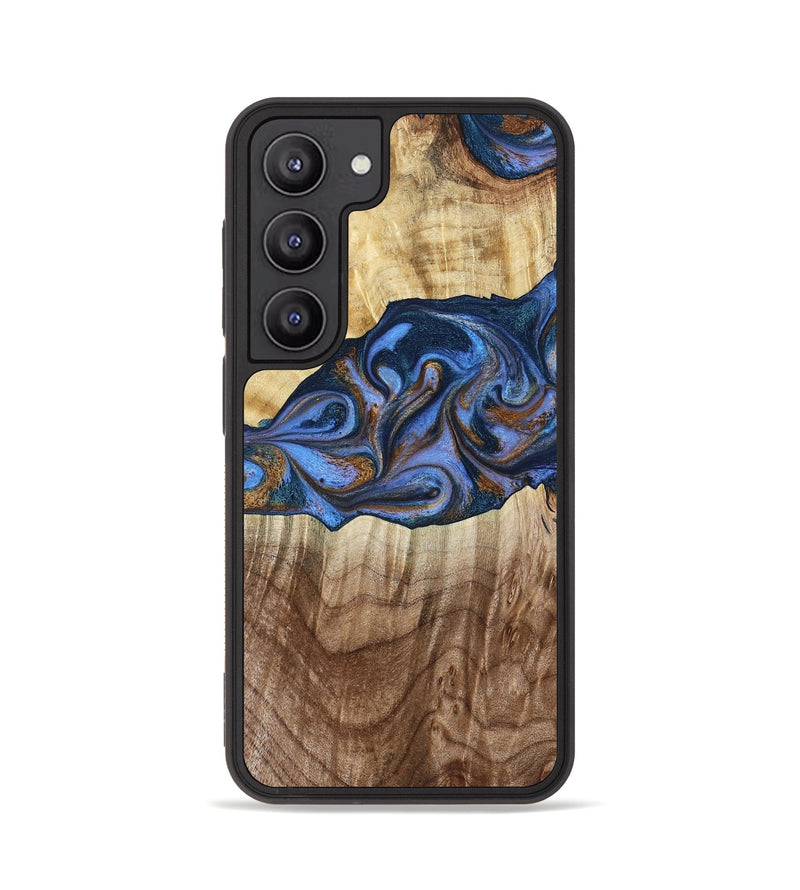 Galaxy S23 Wood Phone Case - Kerrie (Teal & Gold, 790219)