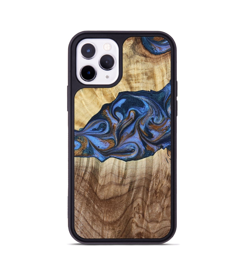 iPhone 11 Pro Wood Phone Case - Kerrie (Teal & Gold, 790219)