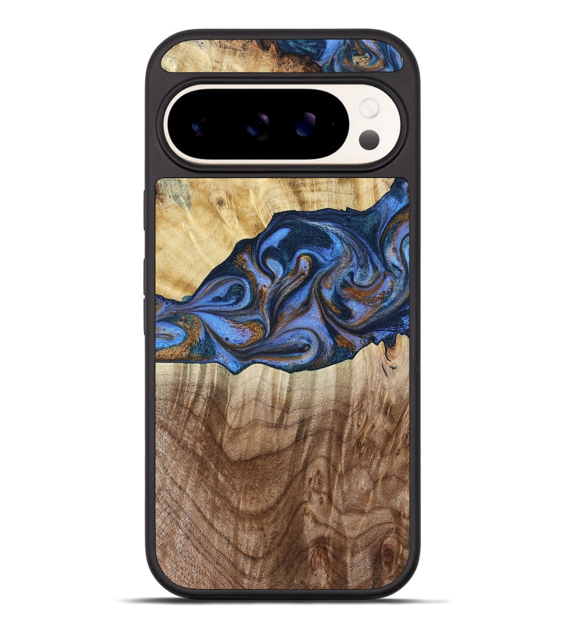 Pixel 9 Pro XL Wood Phone Case - Kerrie (Teal & Gold, 790219)