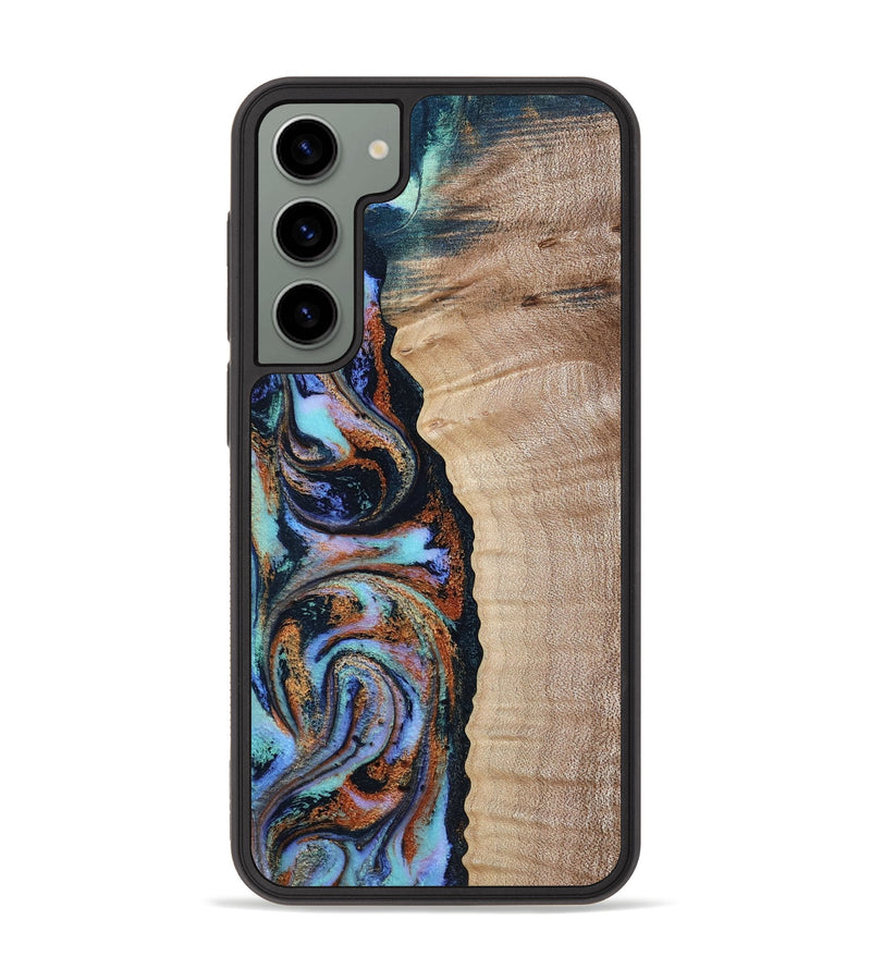 Galaxy S23 Plus Wood Phone Case - Isabell (Teal & Gold, 790222)