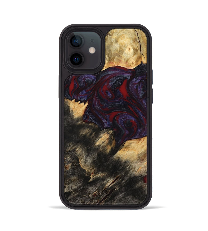iPhone 12 Wood Phone Case - Garnet (Red, 790233)