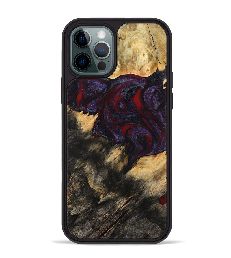 iPhone 12 Pro Max Wood Phone Case - Garnet (Red, 790233)