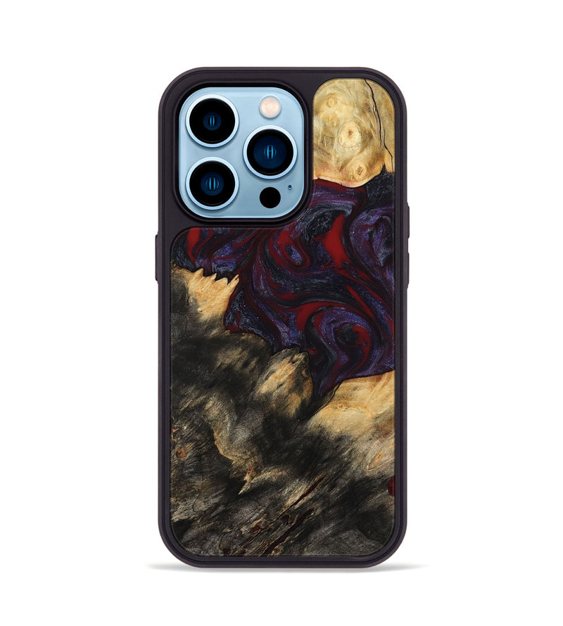 iPhone 14 Pro Wood Phone Case - Garnet (Red, 790233)