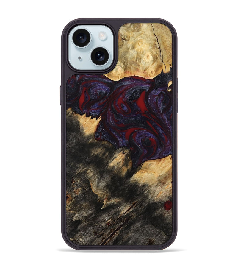 iPhone 15 Plus Wood Phone Case - Garnet (Red, 790233)