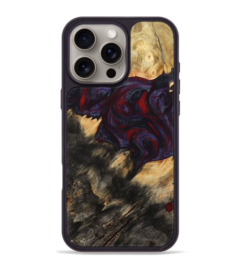 iPhone 16 Pro Max Wood Phone Case - Garnet (Red, 790233)
