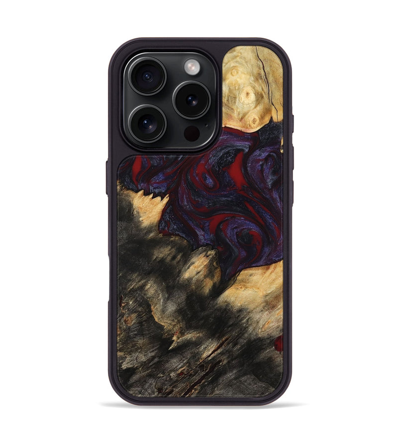 iPhone 16 Pro Wood Phone Case - Garnet (Red, 790233)