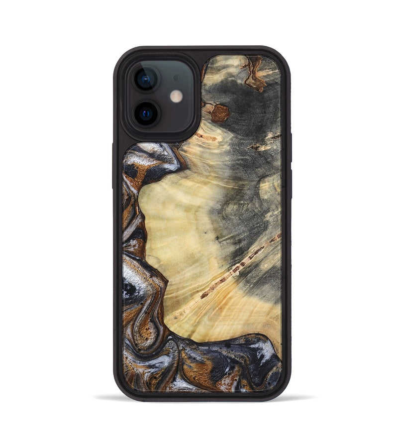 iPhone 12 Wood Phone Case - Dilan (Black & White, 790237)