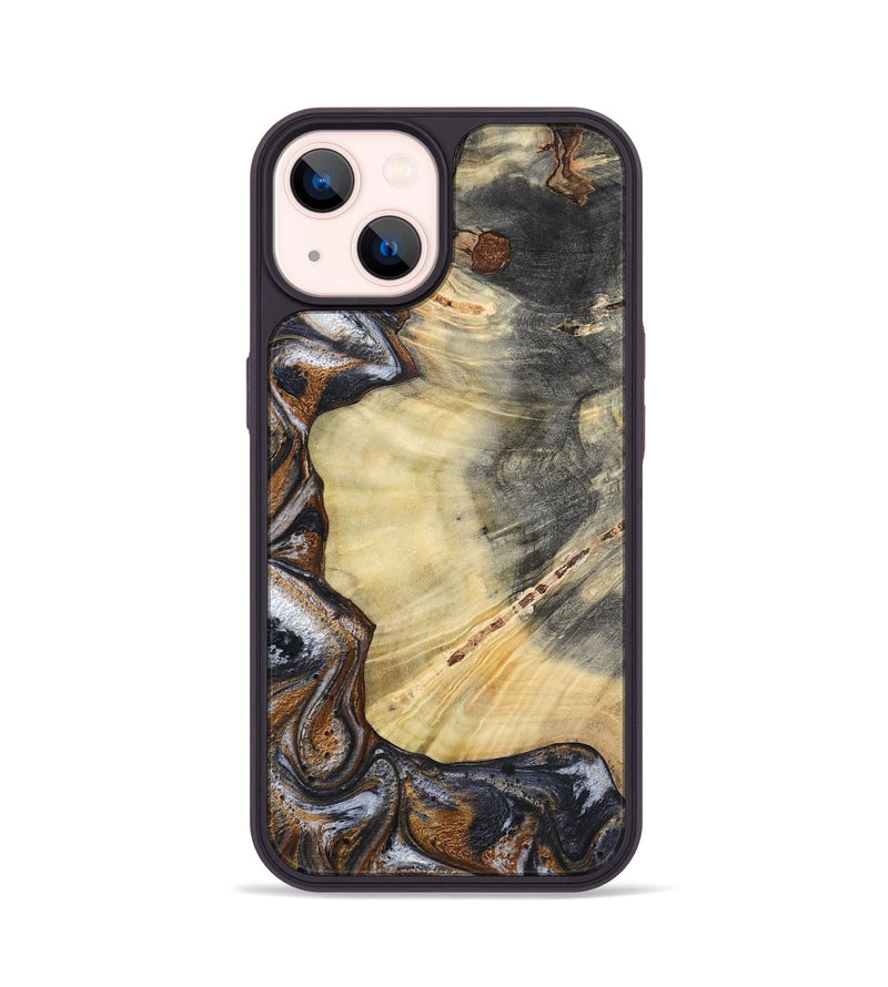 iPhone 14 Wood Phone Case - Dilan (Black & White, 790237)