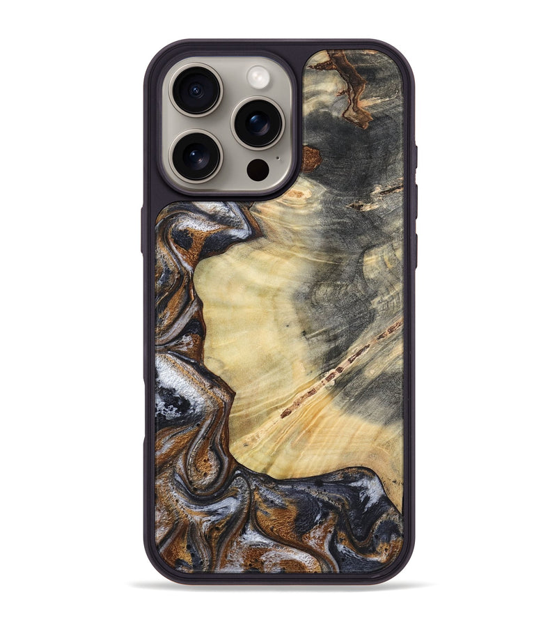 iPhone 16 Pro Max Wood Phone Case - Dilan (Black & White, 790237)