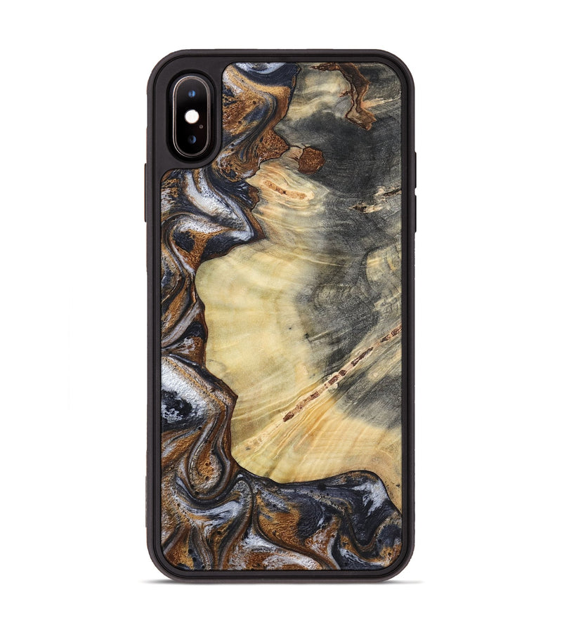 iPhone Xs Max Wood Phone Case - Dilan (Black & White, 790237)