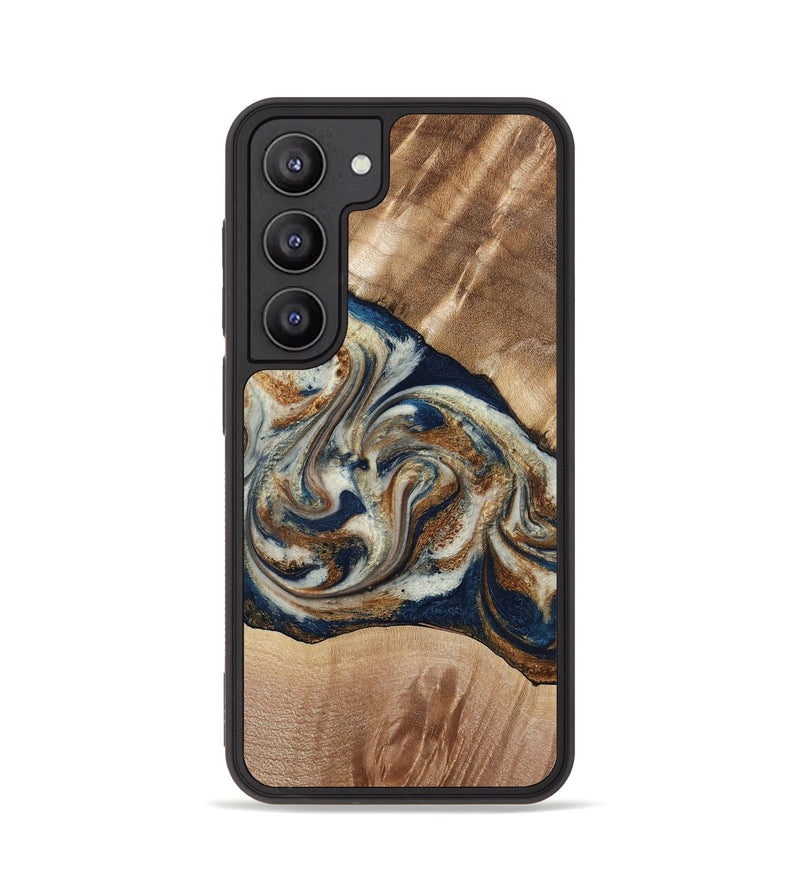 Galaxy S23 Wood Phone Case - Ace (Teal & Gold, 790257)