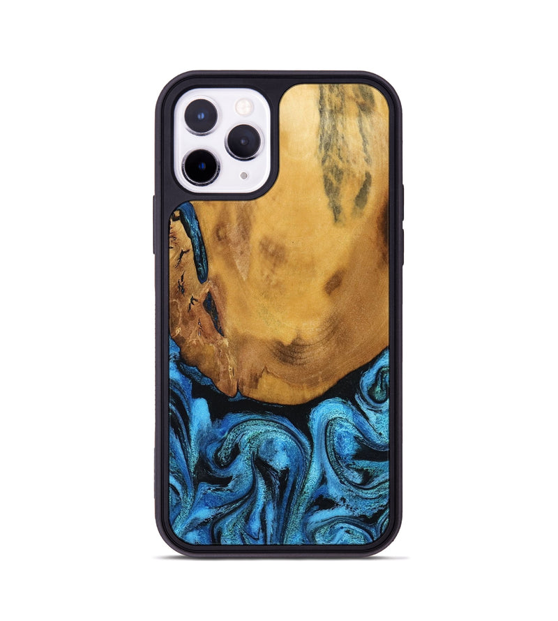 iPhone 11 Pro Wood Phone Case - Jaleel (Blue, 790262)