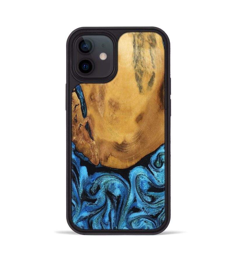 iPhone 12 Wood Phone Case - Jaleel (Blue, 790262)