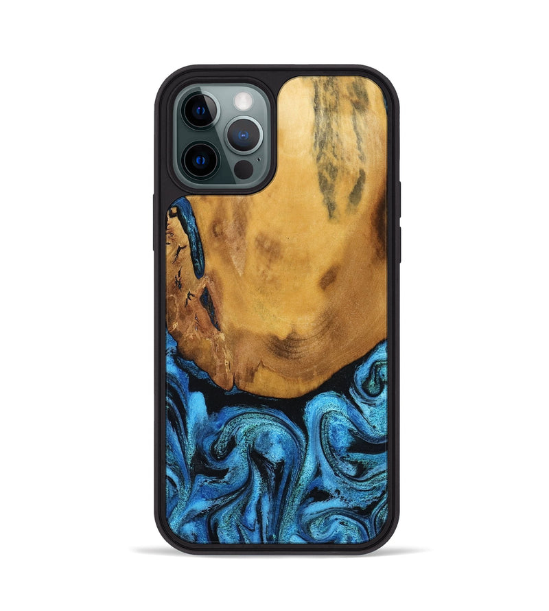 iPhone 12 Pro Wood Phone Case - Jaleel (Blue, 790262)