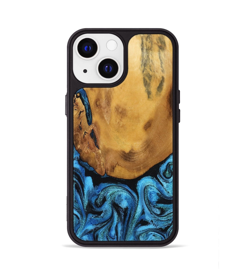 iPhone 13 Wood Phone Case - Jaleel (Blue, 790262)