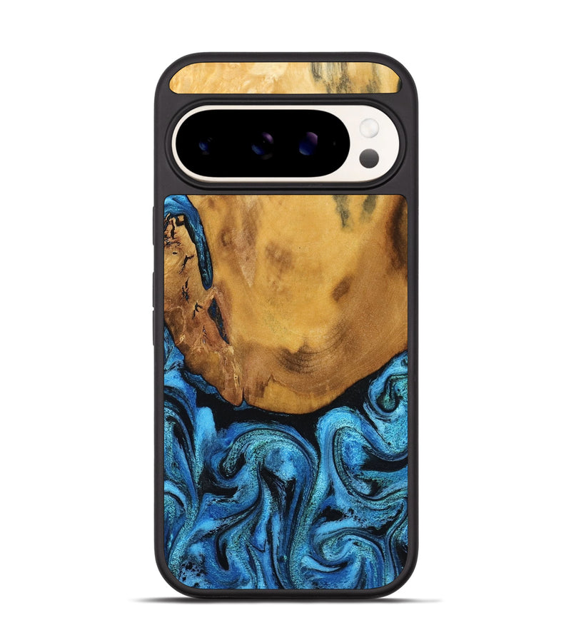 Pixel 9 Wood Phone Case - Jaleel (Blue, 790262)