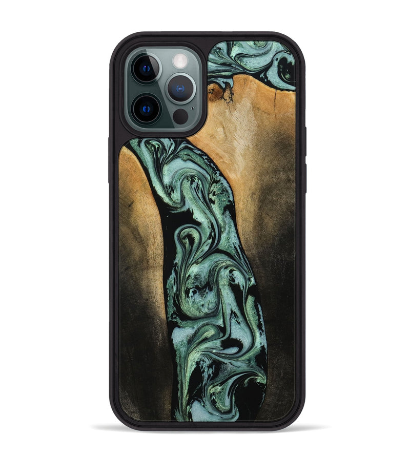 iPhone 12 Pro Max Wood Phone Case - Naomi (Green, 790269)