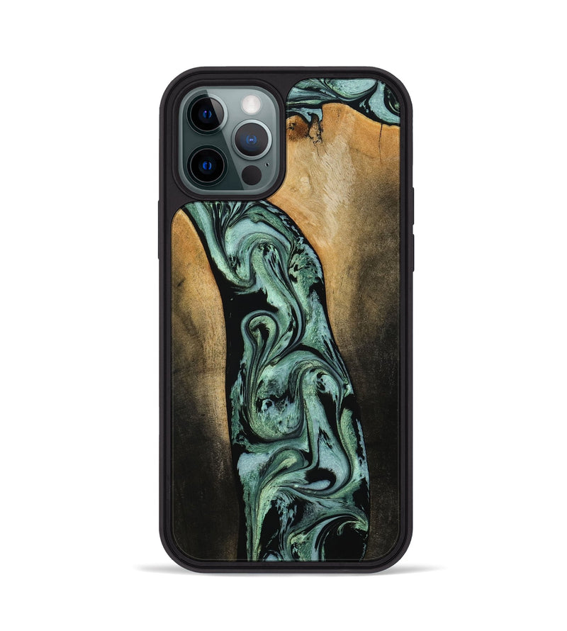 iPhone 12 Pro Wood Phone Case - Naomi (Green, 790269)