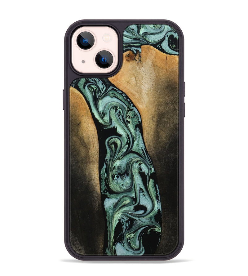 iPhone 14 Plus Wood Phone Case - Naomi (Green, 790269)
